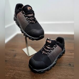 NWOT 🖤 Timberland Pro Powertrain Black & Rose Gold Work Shoe
